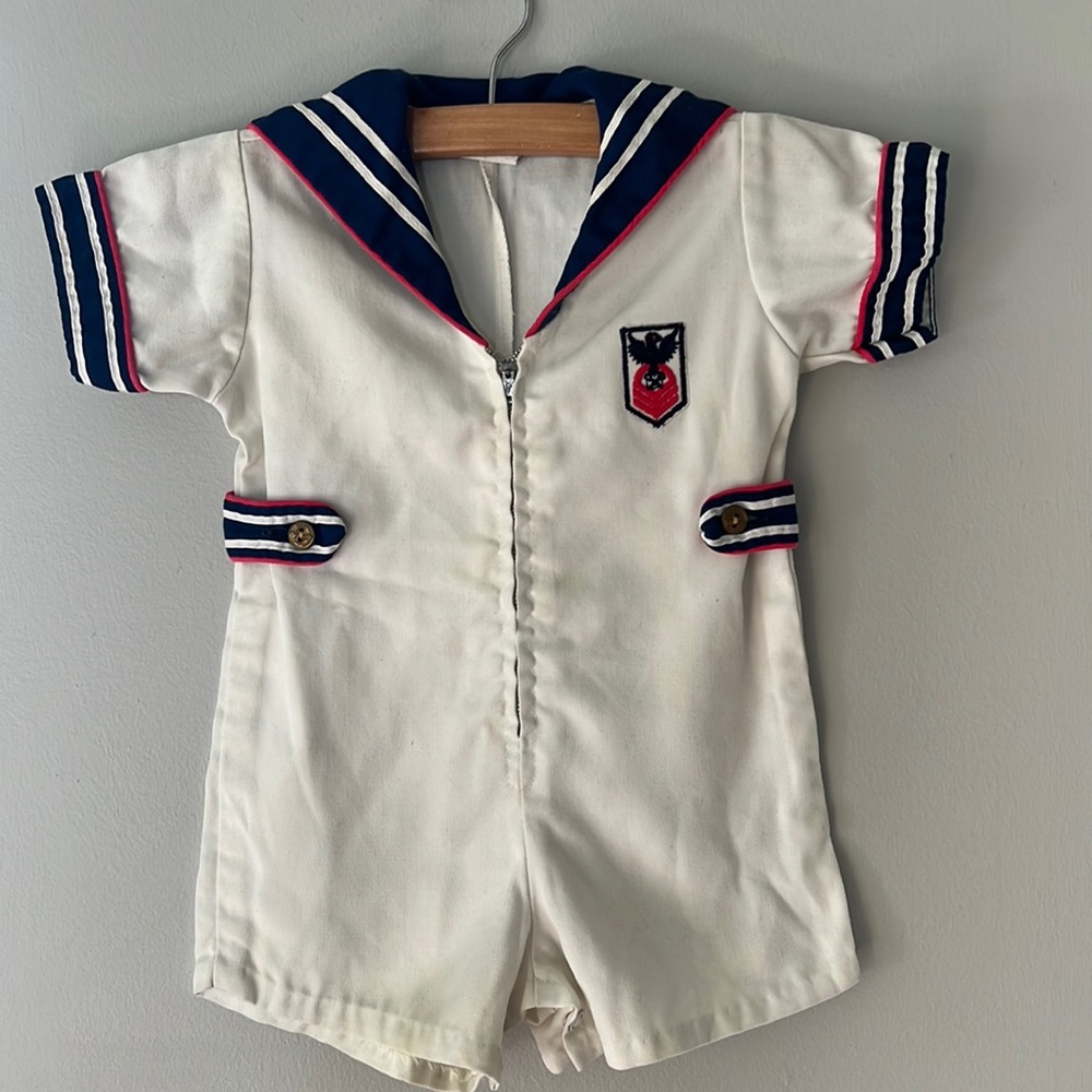 Vintage Baby Nautical Outfit
